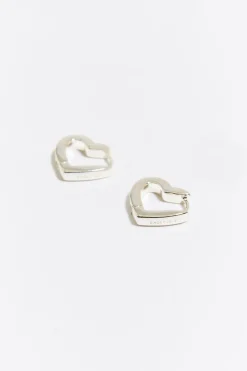 Mujer BIMBA Y LOLA Pendientes<Pendientes Aro Corazon Plateados