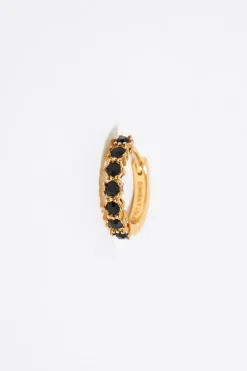 Mujer BIMBA Y LOLA Pendientes<Pendientes Aro Cristales Negros Dorado