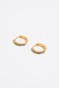 Mujer BIMBA Y LOLA Pendientes<Pendientes Aro Dorado Cristales