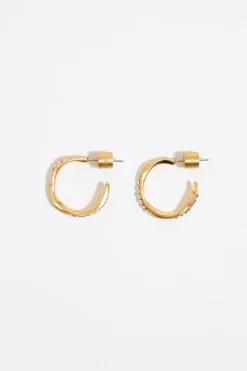 Mujer BIMBA Y LOLA Pendientes<Pendientes Aro Dorado Mate Y Cristales