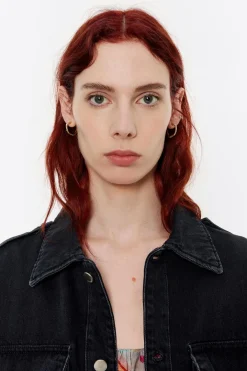 Mujer BIMBA Y LOLA Pendientes<Pendientes Aro Dorado Mate Y Cristales