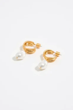 Mujer BIMBA Y LOLA Pendientes<Pendientes Aro Dorado Perla