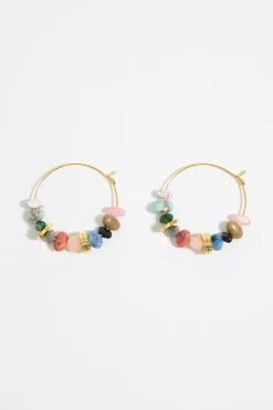 Mujer BIMBA Y LOLA Pendientes<Pendientes Aro Grande Piedras Multicolor