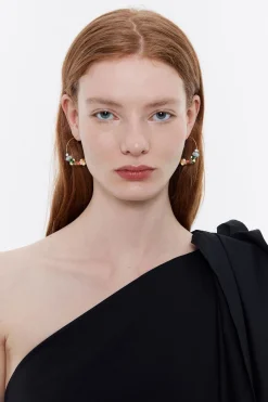 Mujer BIMBA Y LOLA Pendientes<Pendientes Aro Grande Piedras Multicolor