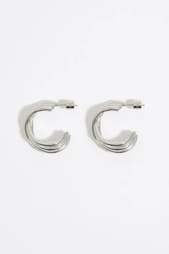 Mujer BIMBA Y LOLA Pendientes<Pendientes Aro Grande Plateados