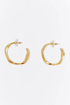 Mujer BIMBA Y LOLA Pendientes<Pendientes Aro Irregular Maxi Dorados