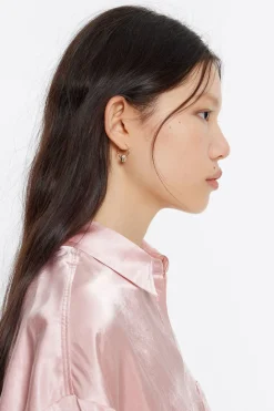 Mujer BIMBA Y LOLA Pendientes<Pendientes Aro Logo Candy Corazon Marfil