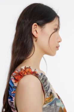 Mujer BIMBA Y LOLA Pendientes<Pendientes Aro Logo Candy Corazon Negro