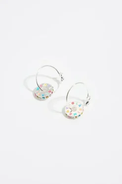 Mujer BIMBA Y LOLA Pendientes<Pendientes Aro Logo Cristales Multicolor