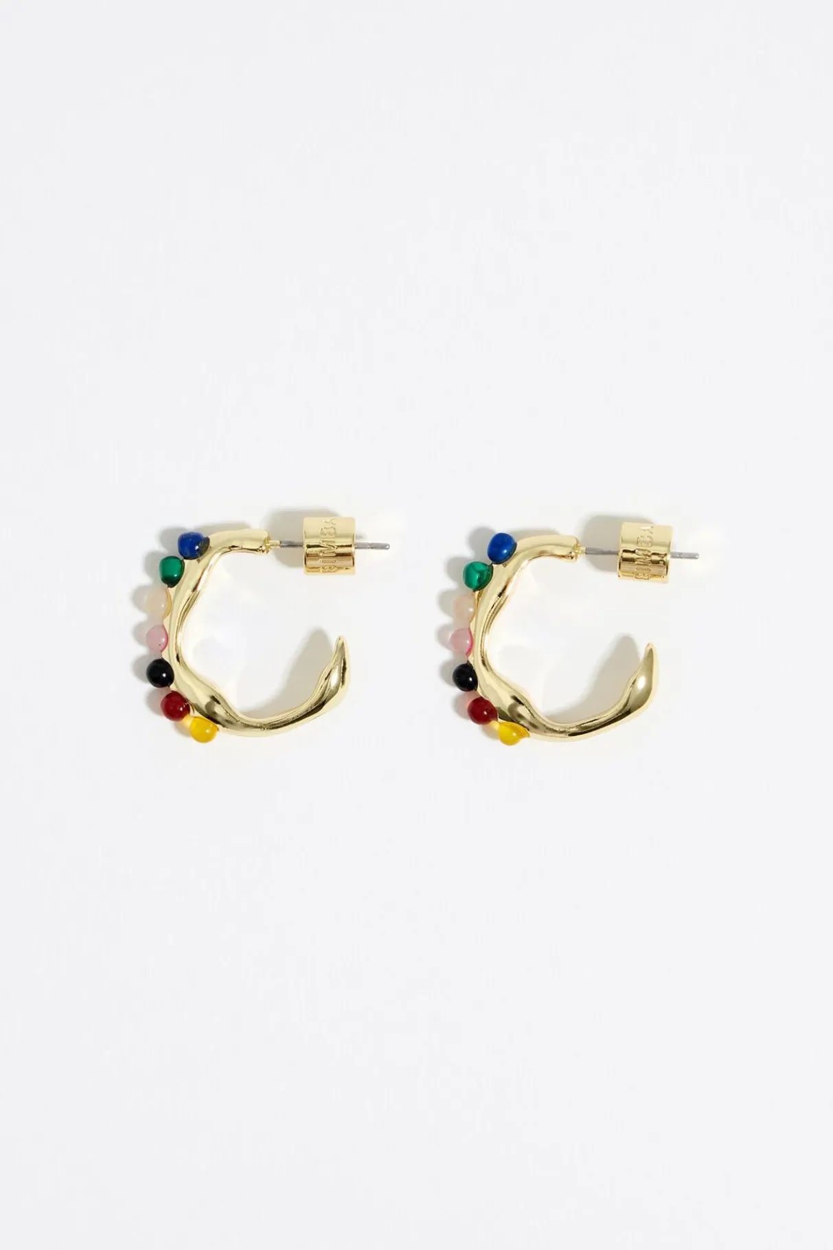 Mujer BIMBA Y LOLA Pendientes<Pendientes Aro Mini Dorado Piedras