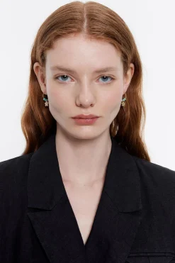 Mujer BIMBA Y LOLA Pendientes<Pendientes Aro Turquesa Y Estrella Dorada