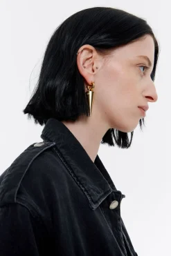 Mujer BIMBA Y LOLA Pendientes<Pendientes Aro Y Pinchos Dorado Mate