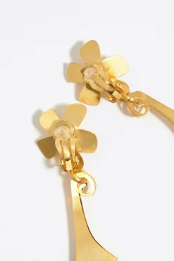 Mujer BIMBA Y LOLA Pendientes<Pendientes Camaleones Y Flor Dorado Mate