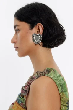 Mujer BIMBA Y LOLA Pendientes<Pendientes Cojines Corazon Plateados