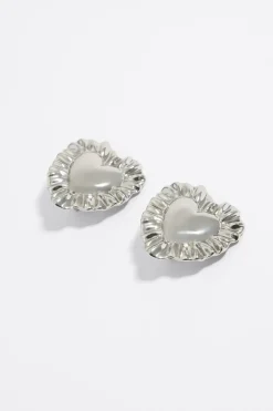 Mujer BIMBA Y LOLA Pendientes<Pendientes Cojines Corazon Plateados