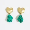Mujer BIMBA Y LOLA Pendientes<Pendientes Corazon Y Piedra Turquesa
