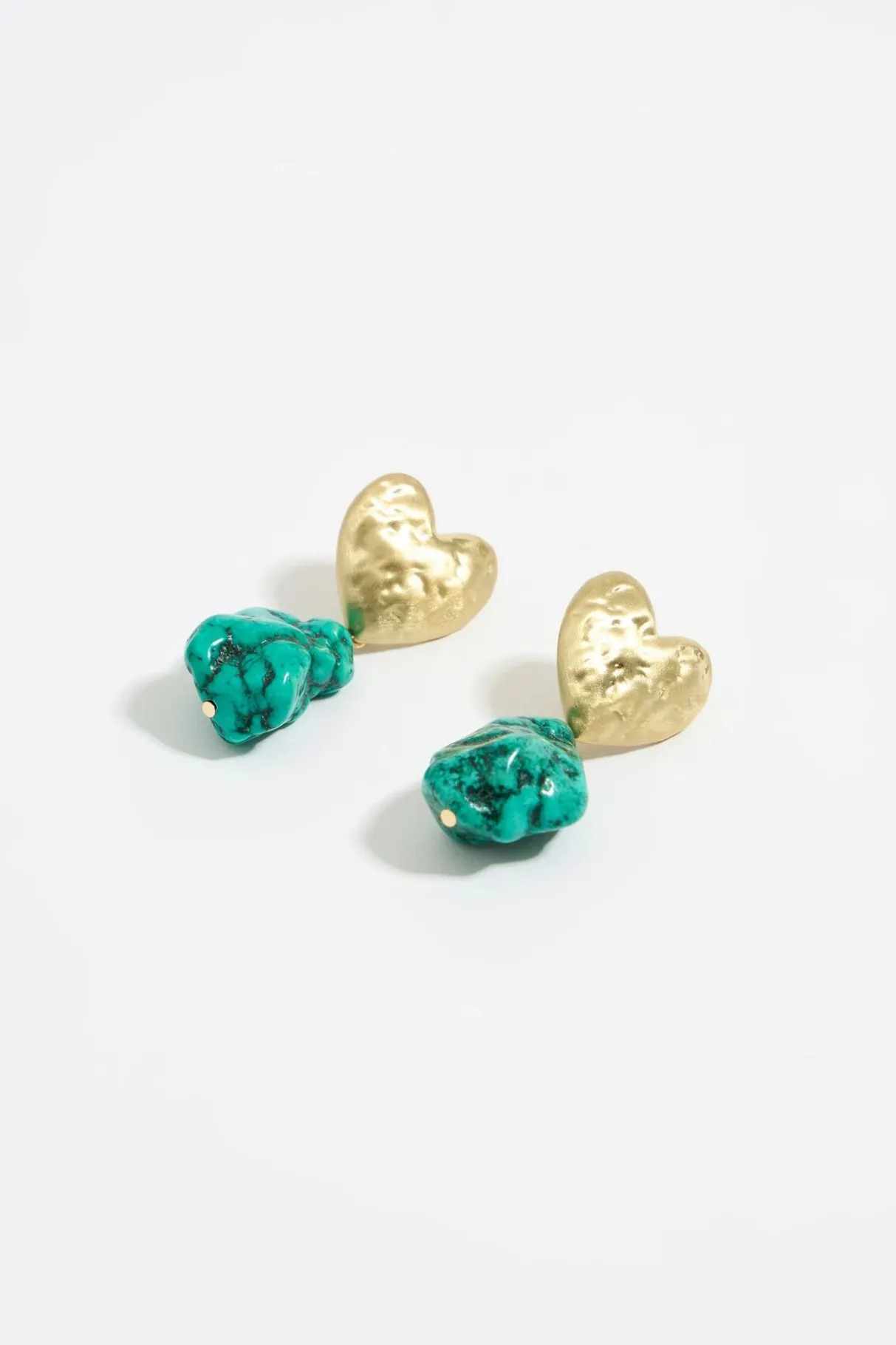 Mujer BIMBA Y LOLA Pendientes<Pendientes Corazon Y Piedra Turquesa
