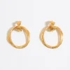 Mujer BIMBA Y LOLA Pendientes<Pendientes Doble Aro Dorado Mate