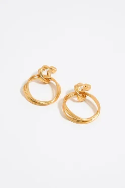 Mujer BIMBA Y LOLA Pendientes<Pendientes Doble Aro Dorado Mate