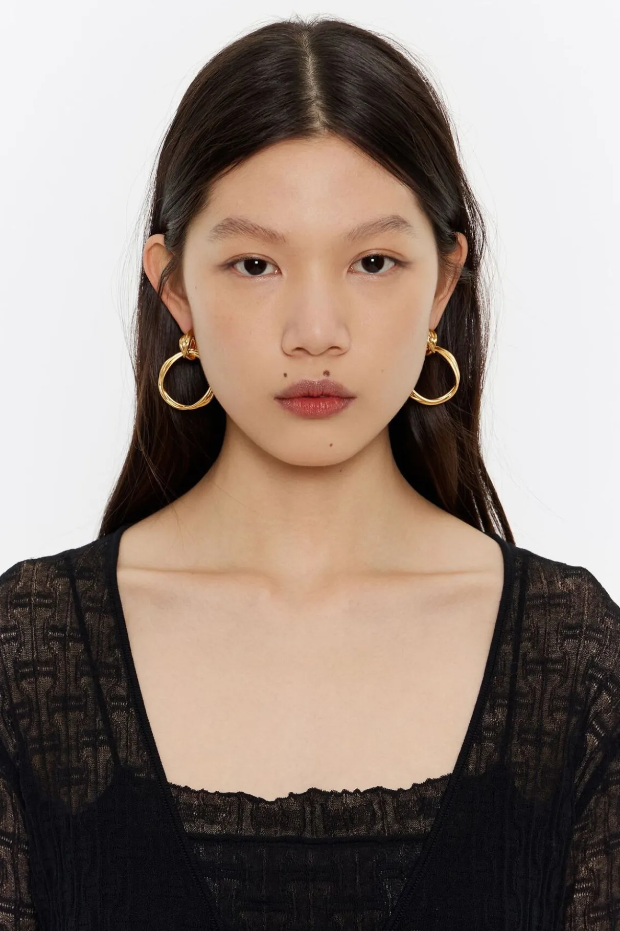 Mujer BIMBA Y LOLA Pendientes<Pendientes Doble Aro Dorado Mate