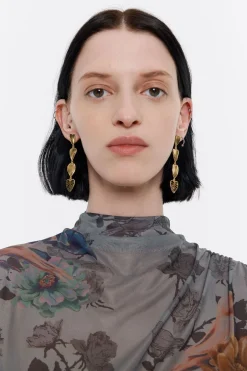 Mujer BIMBA Y LOLA Pendientes<Pendientes Hojas Dorado Mate