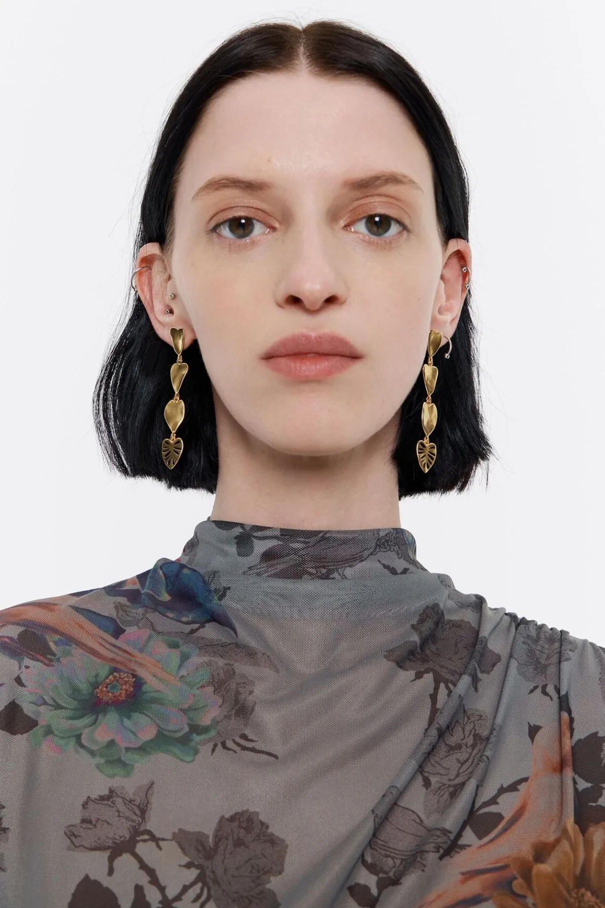 Mujer BIMBA Y LOLA Pendientes<Pendientes Hojas Dorado Mate