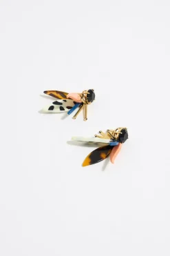 Mujer BIMBA Y LOLA Pendientes<Pendientes Hojas Resina Cristal Negro