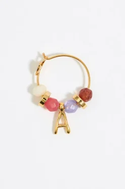 Mujer BIMBA Y LOLA Abecedario<Pendientes Letra A Piedras Multicolores