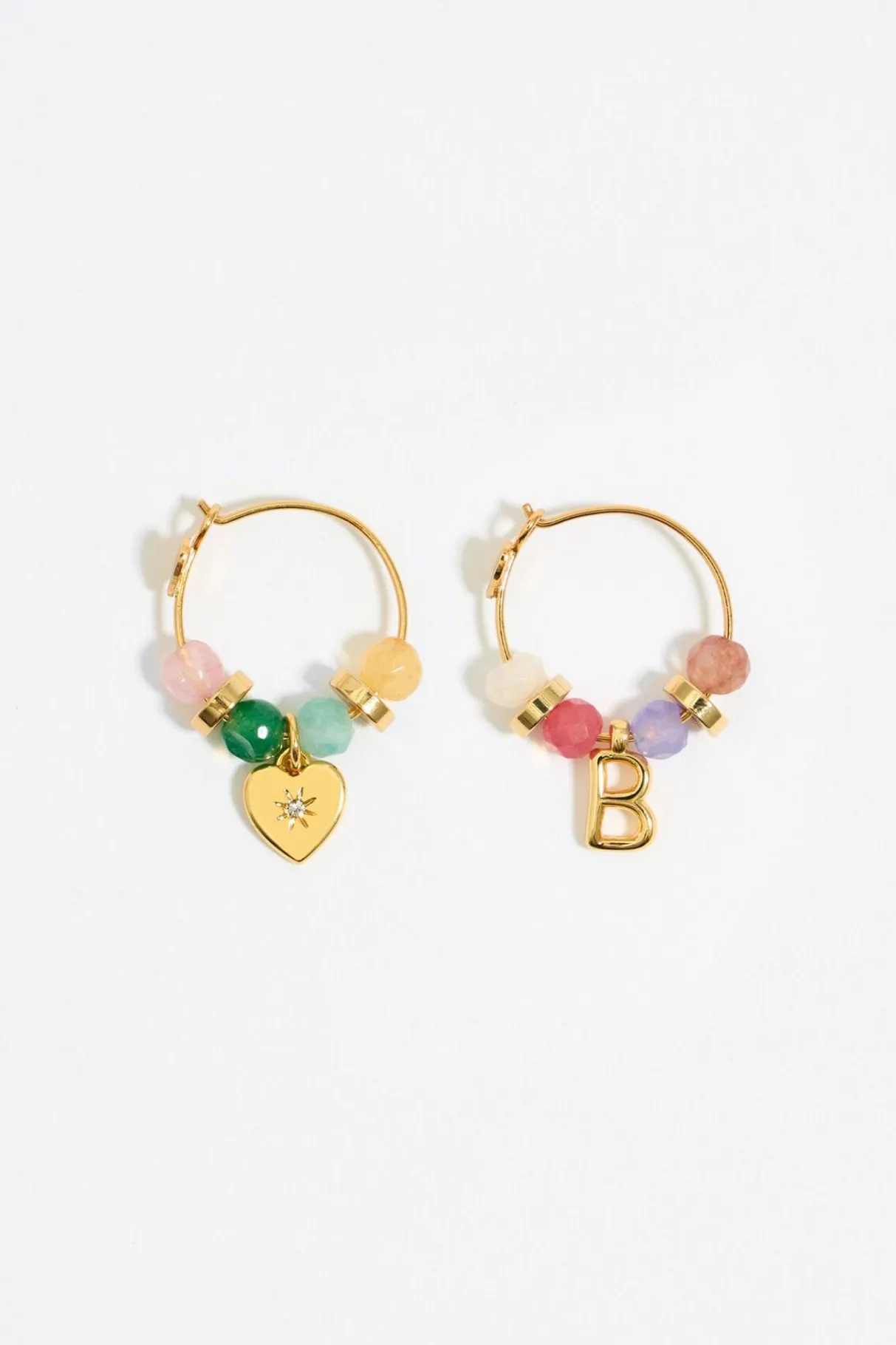 Mujer BIMBA Y LOLA Abecedario<Pendientes Letra B Piedras Multicolores