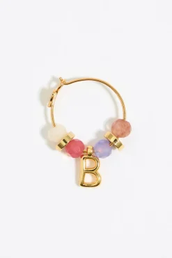 Mujer BIMBA Y LOLA Abecedario<Pendientes Letra B Piedras Multicolores