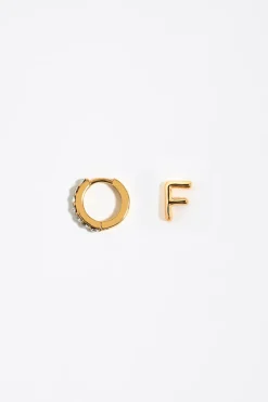 Mujer BIMBA Y LOLA Abecedario<Pendientes Letra F Cristales