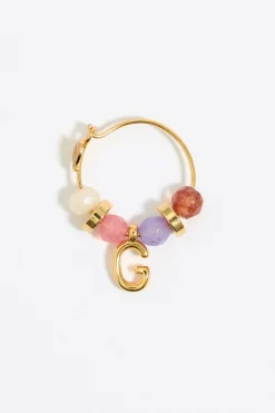 Mujer BIMBA Y LOLA Abecedario<Pendientes Letra G Piedras Multicolores