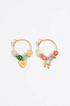 Mujer BIMBA Y LOLA Abecedario<Pendientes Letra H Piedras Multicolores