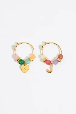 Mujer BIMBA Y LOLA Abecedario<Pendientes Letra J Piedras Multicolores