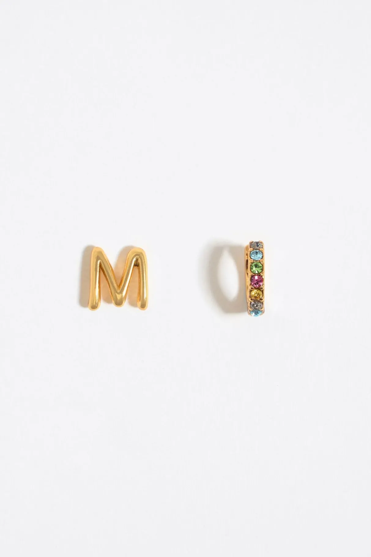 Mujer BIMBA Y LOLA Abecedario<Pendientes Letra M Y Aro Mini Cristales Multicolores