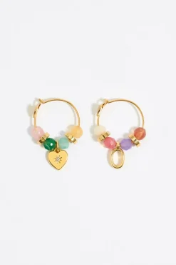 Mujer BIMBA Y LOLA Abecedario<Pendientes Letra O Piedras Multicolores