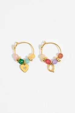 Mujer BIMBA Y LOLA Abecedario<Pendientes Letra Q Piedras Multicolores
