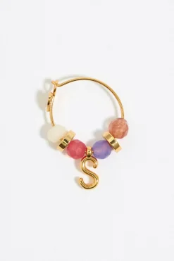 Mujer BIMBA Y LOLA Abecedario<Pendientes Letra S Piedras Multicolores