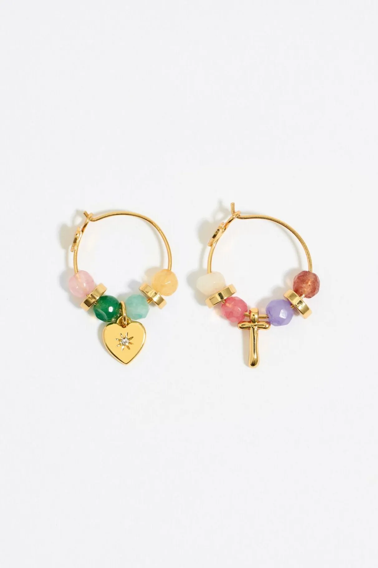 Mujer BIMBA Y LOLA Abecedario<Pendientes Letra T Piedras Multicolores