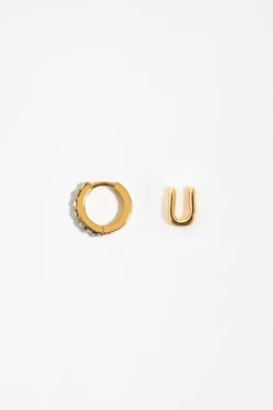 Mujer BIMBA Y LOLA Abecedario<Pendientes Letra U Cristales