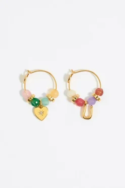 Mujer BIMBA Y LOLA Abecedario<Pendientes Letra U Piedras Multicolores