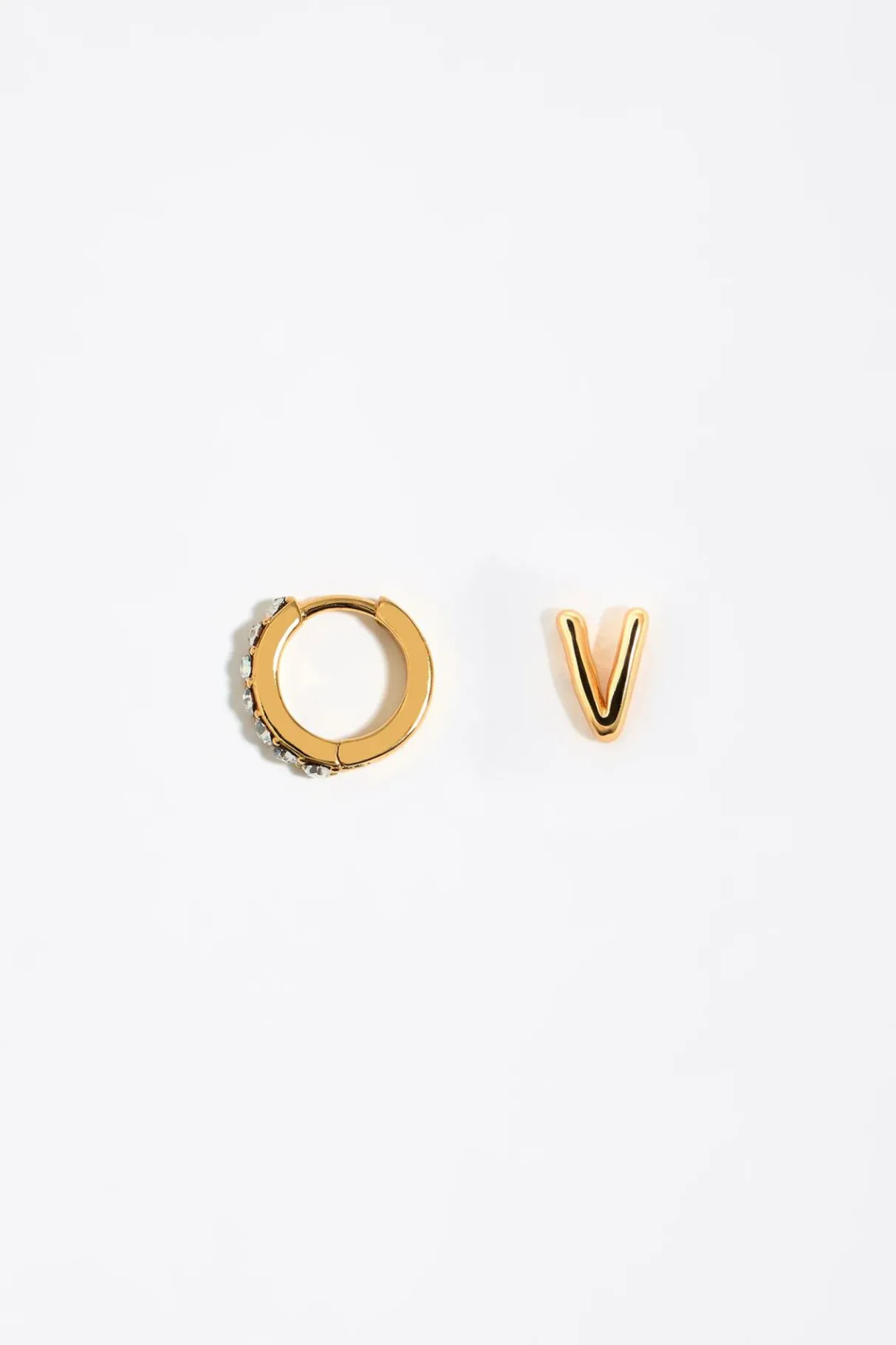 Mujer BIMBA Y LOLA Abecedario<Pendientes Letra V Cristales