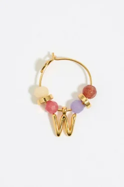 Mujer BIMBA Y LOLA Abecedario<Pendientes Letra W Piedras Multicolores