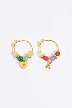 Mujer BIMBA Y LOLA Abecedario<Pendientes Letra X Piedras Multicolores