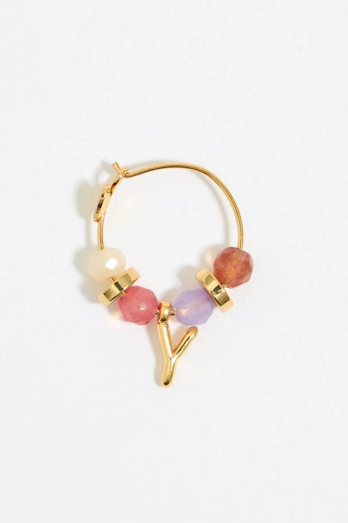 Mujer BIMBA Y LOLA Abecedario<Pendientes Letra Y Piedras Multicolores