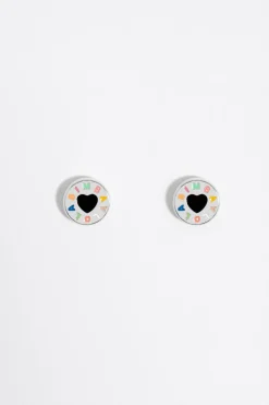 Mujer BIMBA Y LOLA Pendientes<Pendientes Logo Corazon Plateados