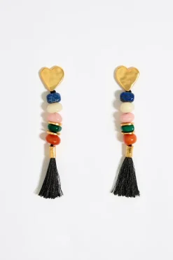 Mujer BIMBA Y LOLA Pendientes<Pendientes Piedras Y Corazones Dorados