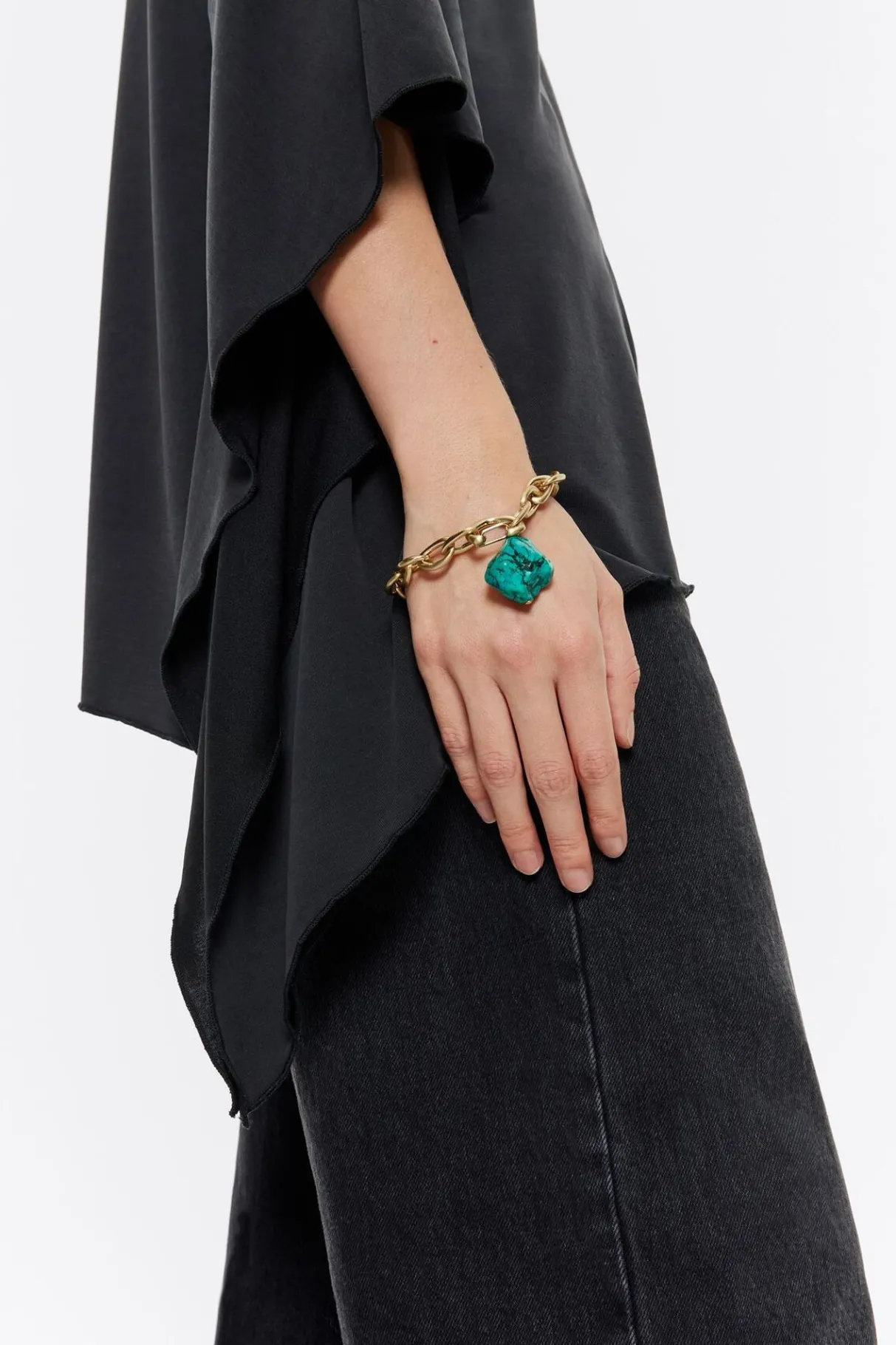 Mujer BIMBA Y LOLA Pulseras<Pulsera Cadena Y Piedra Turquesa