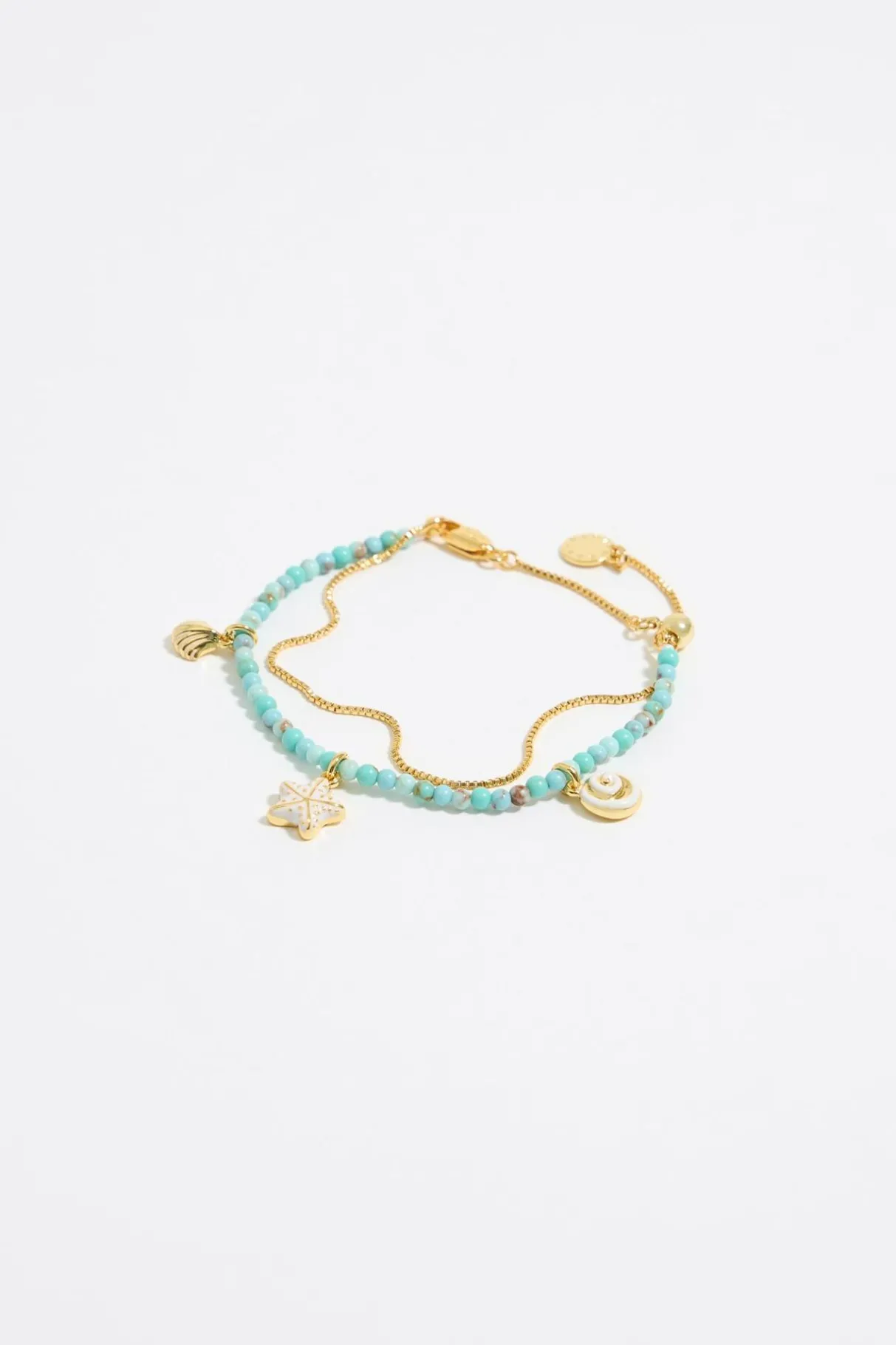 Mujer BIMBA Y LOLA Pulseras<Pulsera Doble Estrella De Mar Turquesa