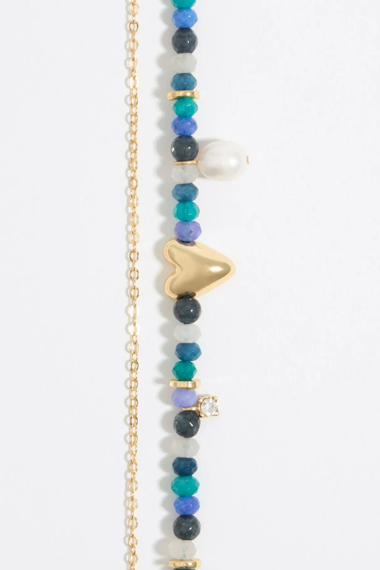 Mujer BIMBA Y LOLA Bisuteria<Pulsera Doble Piedras Multicolores Y Cadena Dorada